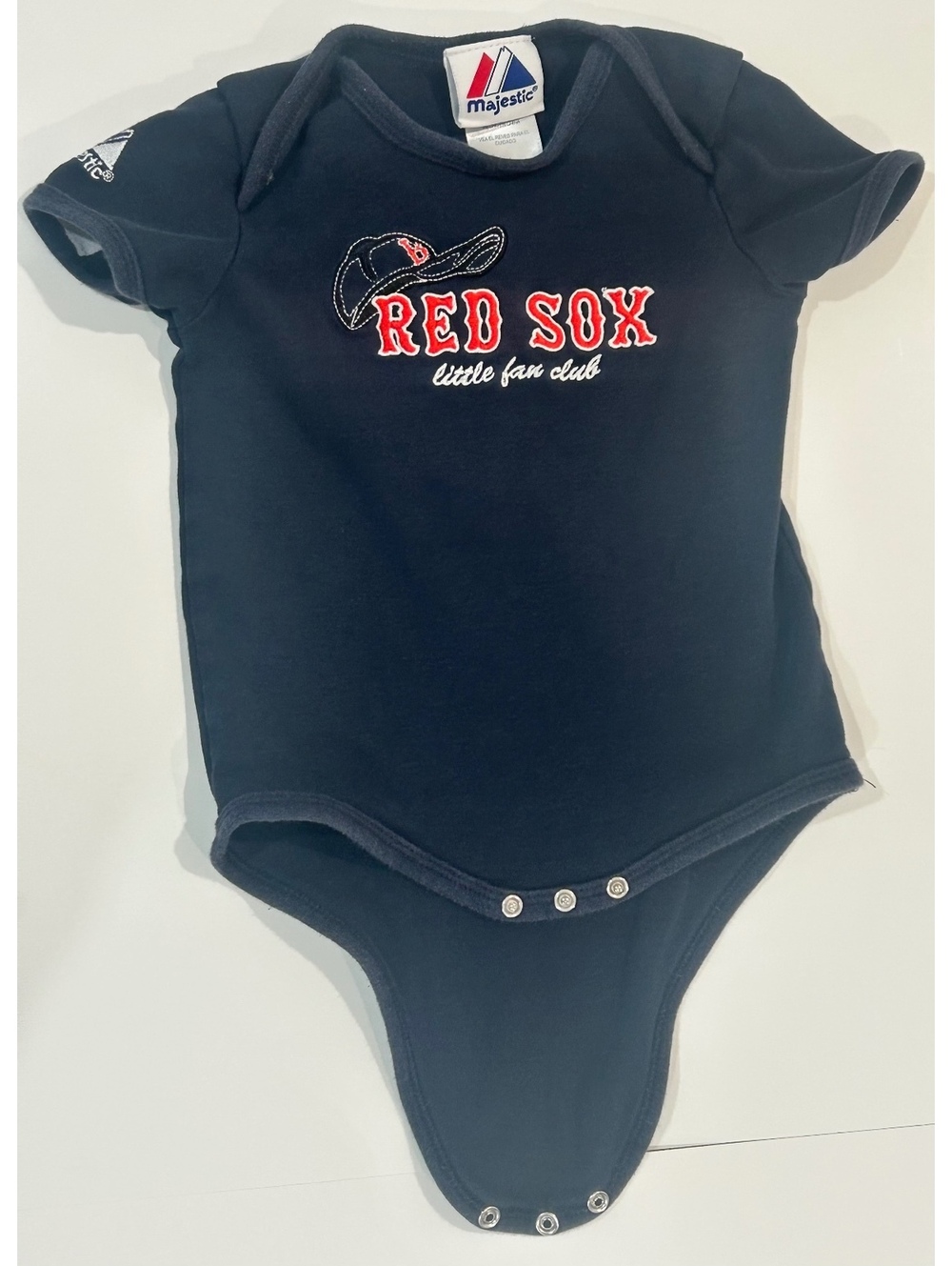 Majestic Boston Red Sox Baby Bodysuit Onesie Size 18 Months Navy Blue